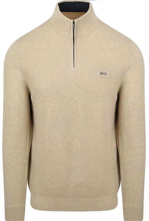 McGregor maglione half zip in blend di merino strutturato sabbia Product