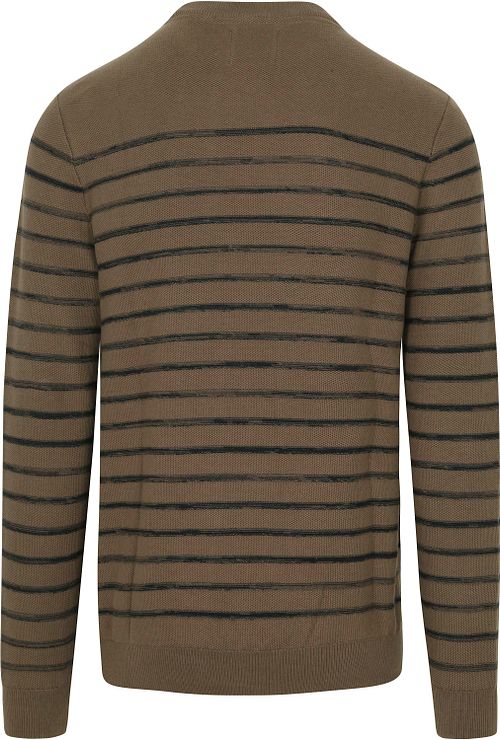 Petrol Sweater Stripe Dark Green Product / Achterkant
