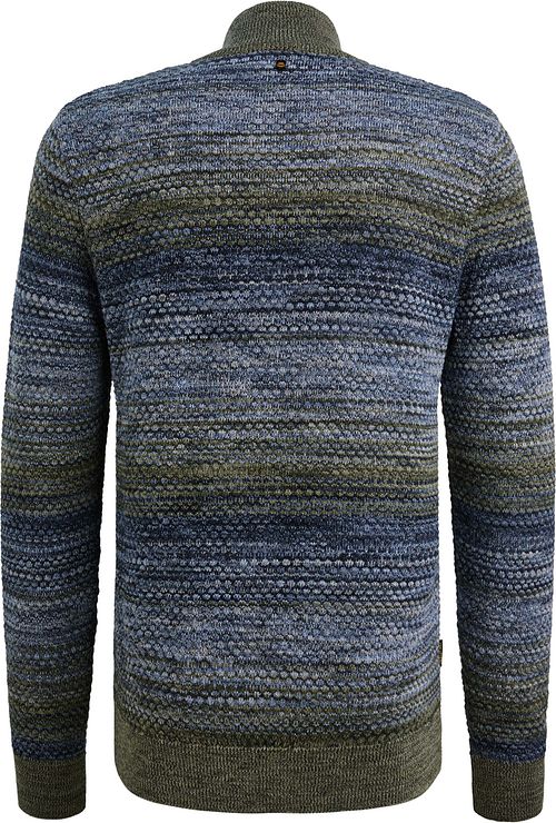 PME Legend Colormix Maglione Half Zip Blue Product / Achterkant
