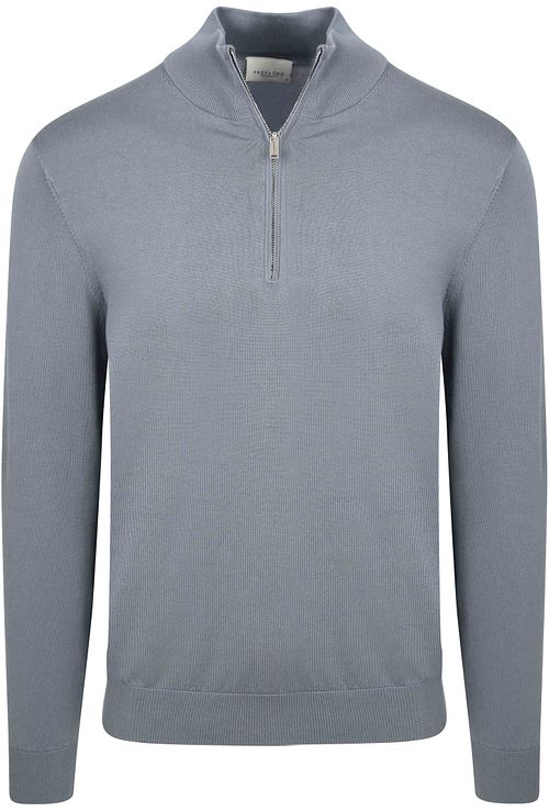 Profuomo Half Zip Pullover Luxury Basic Blauw Product