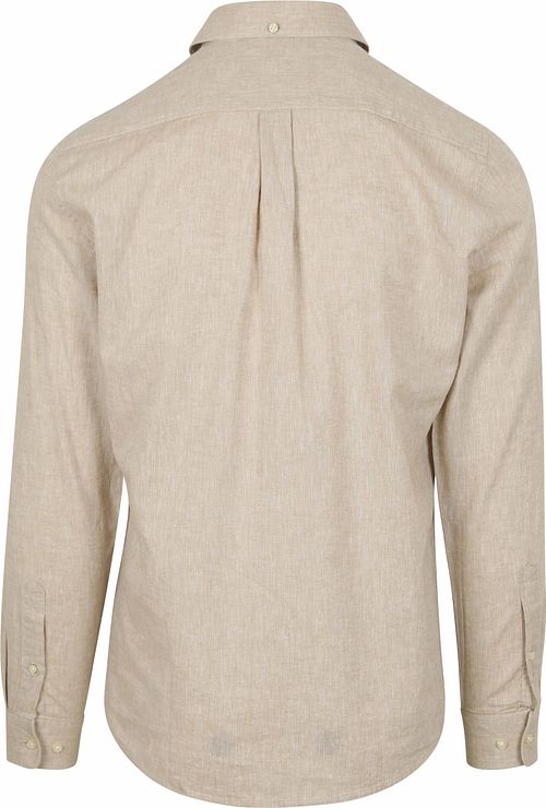Barbour Shirt Laggon Nelson Tailored Stone Beige Product / Achterkant