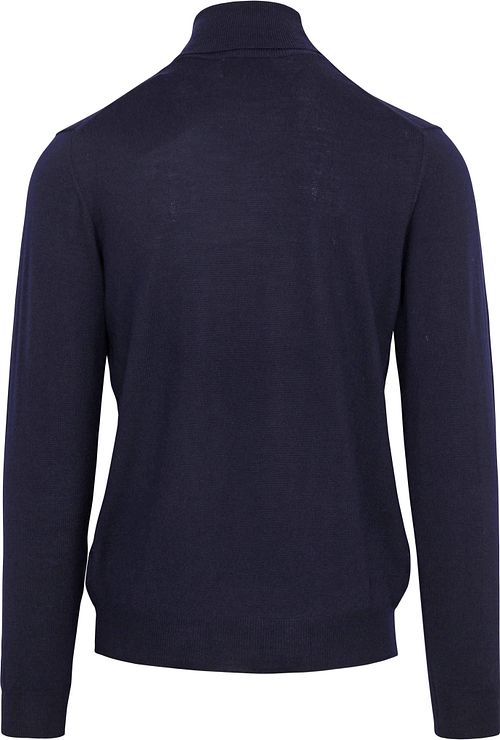 Suitable merinould-rullekravetrøje i navy Product / Achterkant