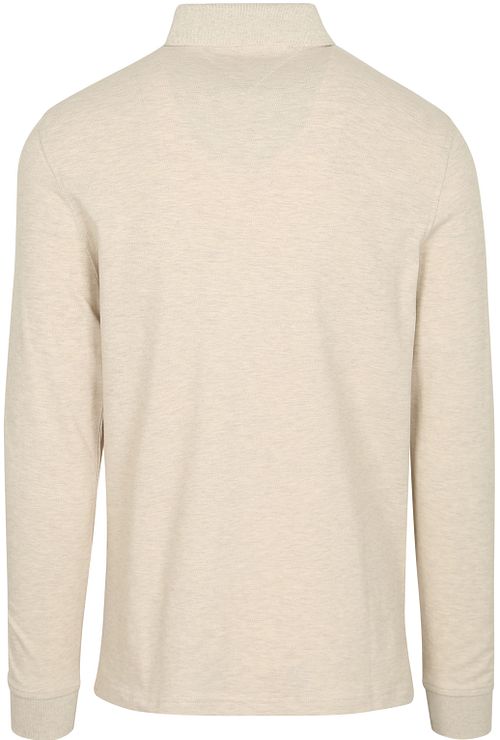 Tommy Hilfiger Langærmet Polo Melange Ecru Product / Achterkant