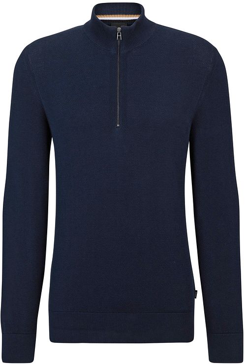 BOSS Ebrando-P Sweter z półzamkiem granatowy Product