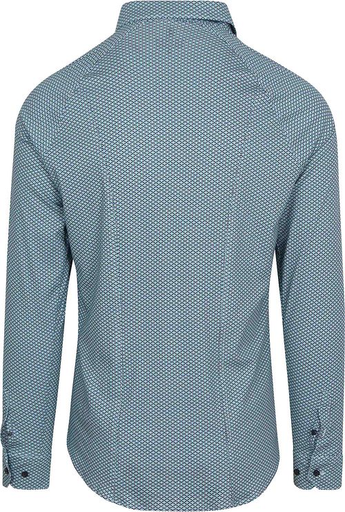 DESOTO Hemd Druck Blumen Blau Grün Product / Achterkant