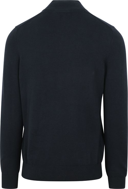 Lyle & Scott Halv glidelås genser i marineblått Product / Achterkant