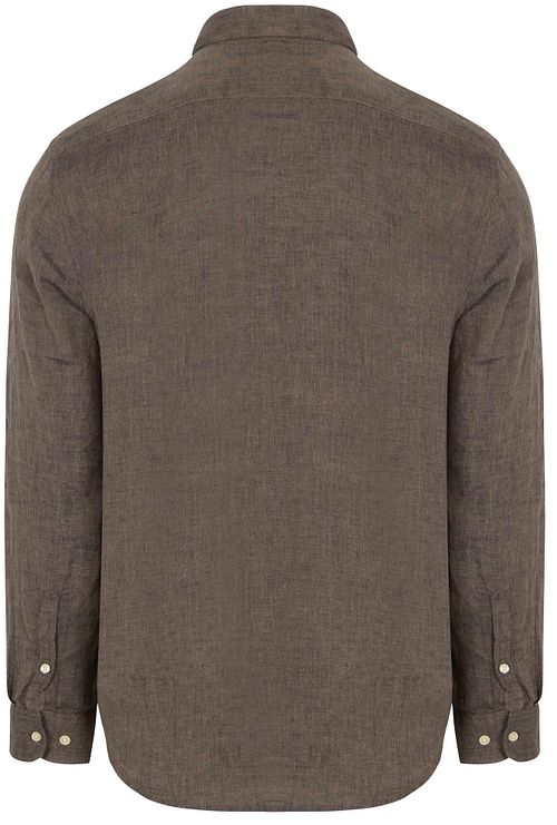 Marc O'Polo Hemd Leinen Braun Product / Achterkant