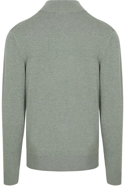 Profuomo Half Zip Pullover Luxury Basic Groen Product / Achterkant
