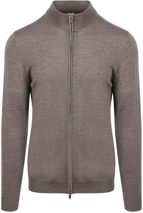Profuomo Vest Merinowol Taupe Product