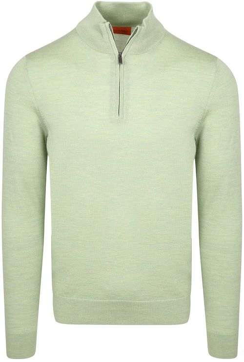 Suitable Merino Half Zip Trøje Lysegrøn Product