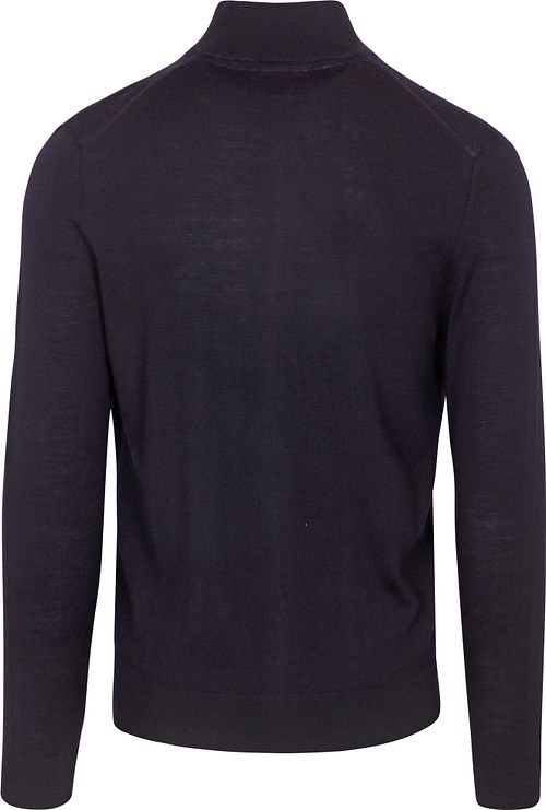 Suitable Cardigan Merino Navy Product / Achterkant