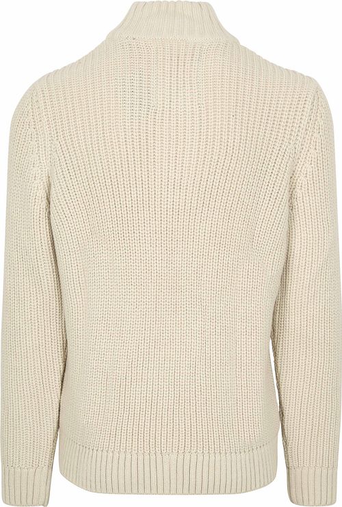 Superdry Halv lynlås-pullover Jacob Cable Ecru Product / Achterkant