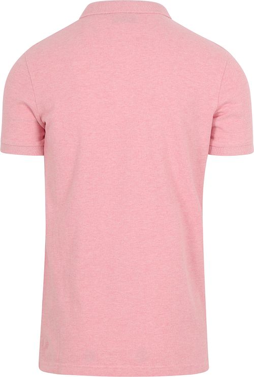 Superdry Klassisk Poloskjorte Melange Rosa Product / Achterkant