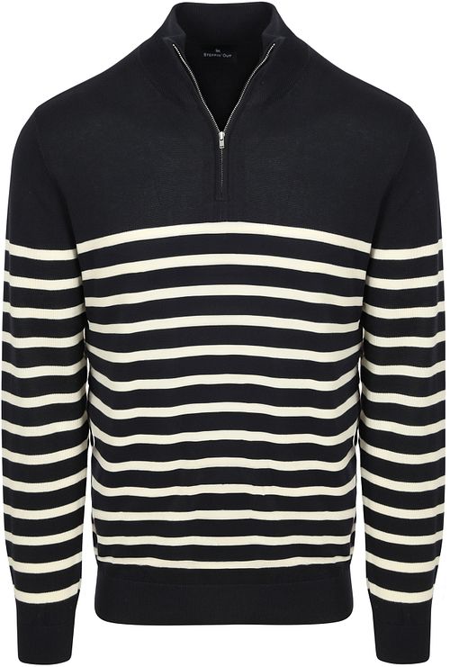 Sweter Steppin' Out Half-Zip Breton Stripe w kolorze granatowym Product