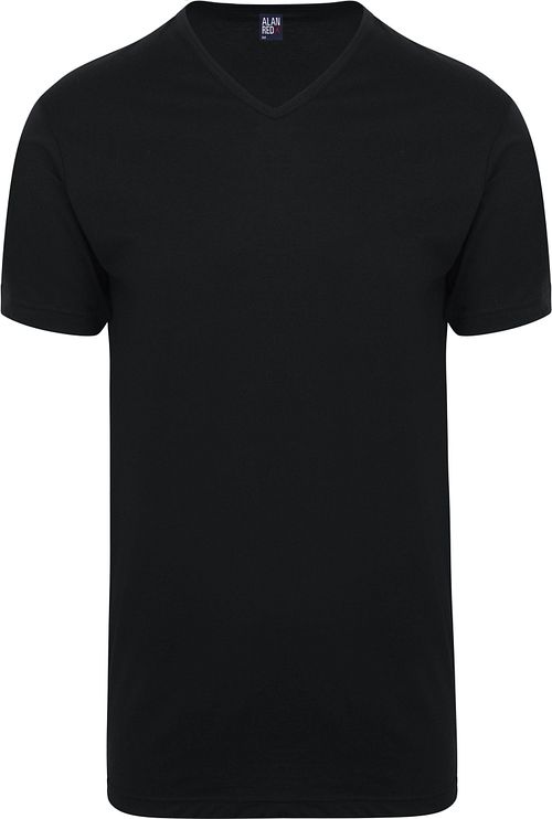 Alan Red Vermont Extra Lang T-Shirt z dekoltem w serek, czarny 2-pack Product