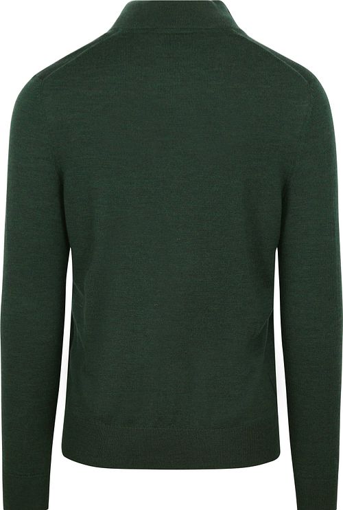 Jersey Suitable de merino con media cremallera verde oscuro Product / Achterkant