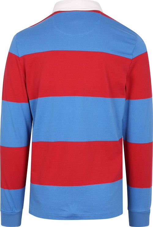 McGregor polo rugby a righe blu e rosse Product / Achterkant