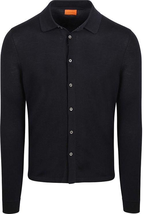 Suitable Cardigan Shirt Merino Navy Product