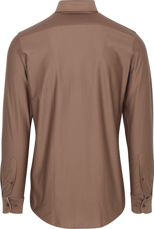 Suitable Herringbone Camisa Elegante Taupe Product / Achterkant