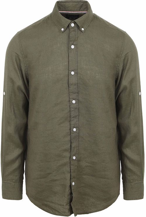 Suitable Skjorte i lin Olivengrønn Product