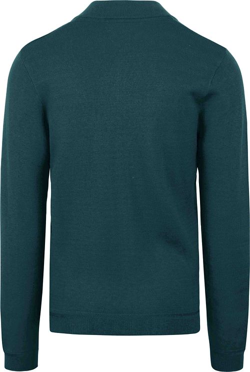 Blue Industry Cardigan Vert Foncé Poche de Poitrine Product / Achterkant