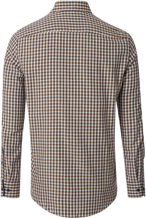 CASAMODA Chemise Beige A Carreaux Product / Achterkant