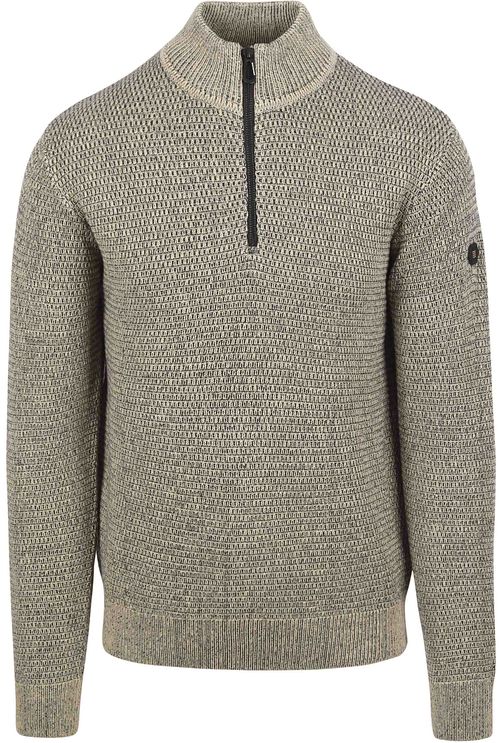 No Excess Half Zip Pullover I Struktur Melange Stone Product