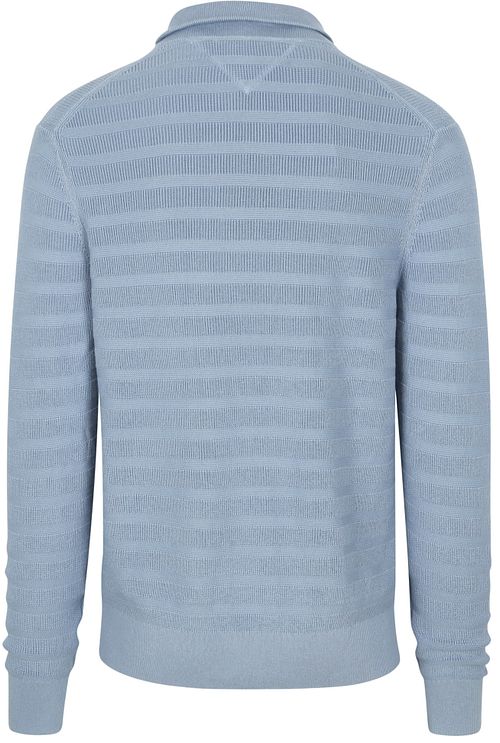Pullover Tommy Hilfiger half-zip strutturato indigo Product / Achterkant