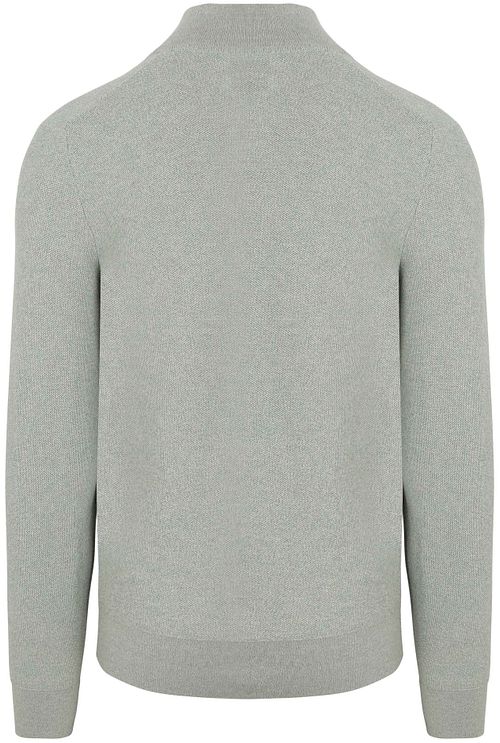 State of Art Half Zip Trøje Melange Lysegrøn Product / Achterkant