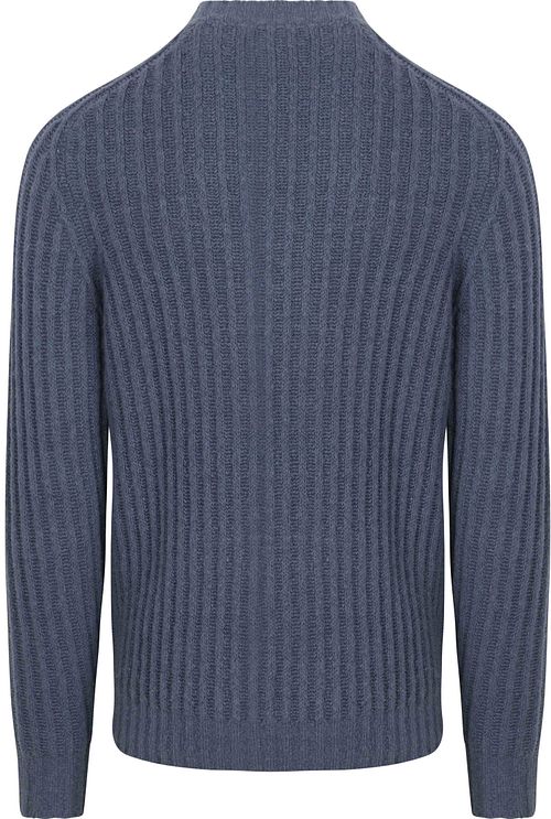 Suitable Genser Kokt Ull Blå Product / Achterkant