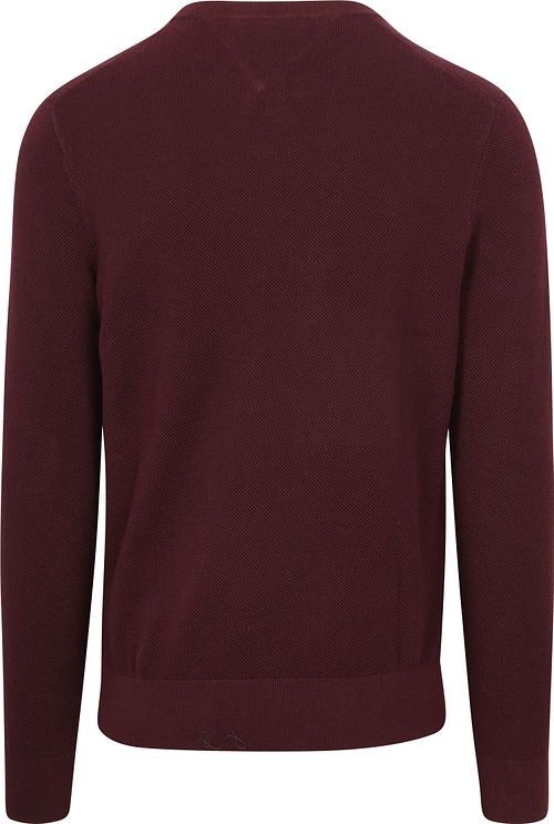 Tommy Hilfiger Structure Pullover Burgundy Product / Achterkant