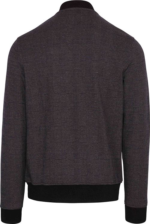 Blaue Industrie Strickjacke Grau Marine Product / Achterkant