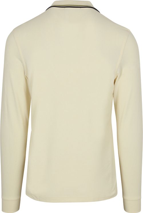 Fred Perry Langermet Polo i Fargen Ecru 46A Product / Achterkant