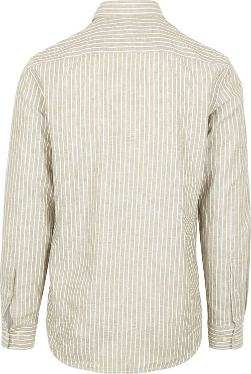 McGregor Hemd Linen Blend Streifen Grün Product / Achterkant