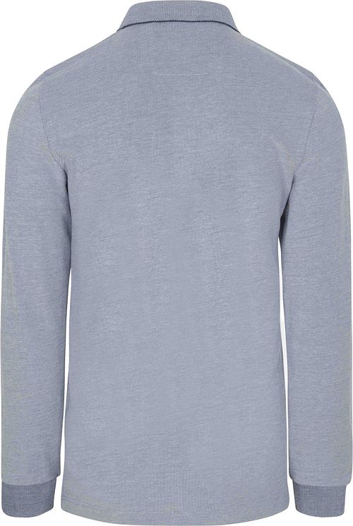 NZA Langærmet Polo Hamton Piqué Blå Product / Achterkant