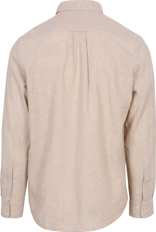 Gant Hemd Cotton Linen Beige Product / Achterkant