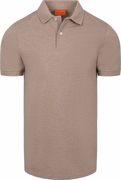Koszulka polo Suitable MEL Pique w kolorze camel Product