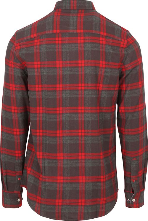 NZA Overhemd Leon Flanel Antraciet Product / Achterkant