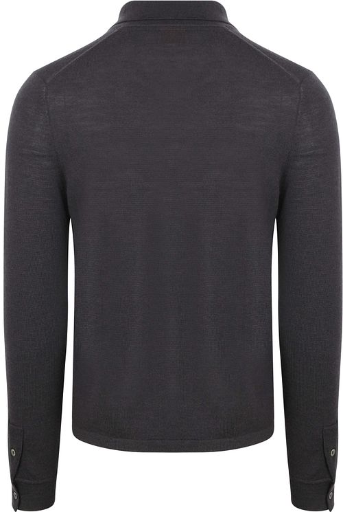 Suitable Cardigan Shirt Merino Anthrazit Product / Achterkant