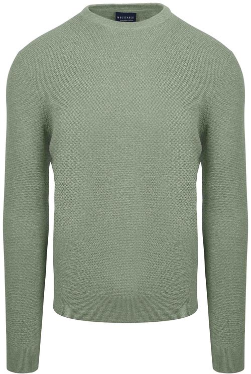 Suitable sweter strukturalny w kolorze zielonym Product