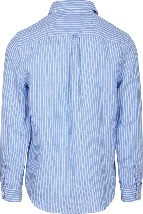 Superdry Camisa de lino Riviera Blue Stripe Product / Achterkant