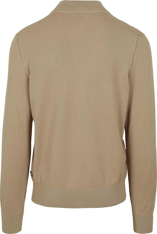 BOSS Ebrando-P Half Zip Trui Beige Product / Achterkant