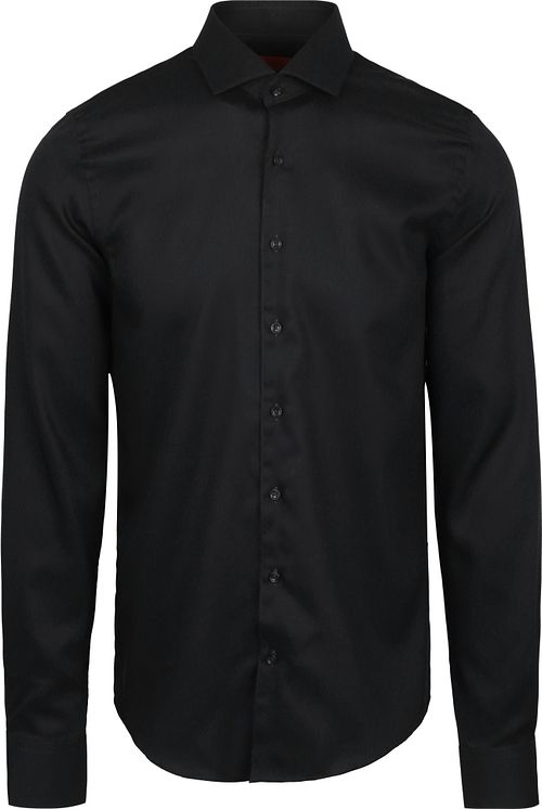 Camicia Suitable con maniche extra lunghe in twill nera Product