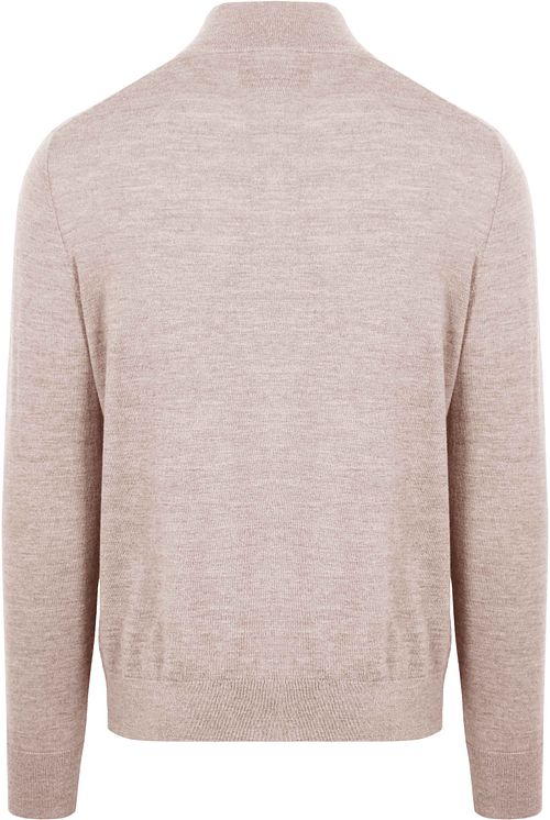 Gør dig klar til at opleve King Essentials’ Michael half-zip pullover i greige merino Product / Achterkant