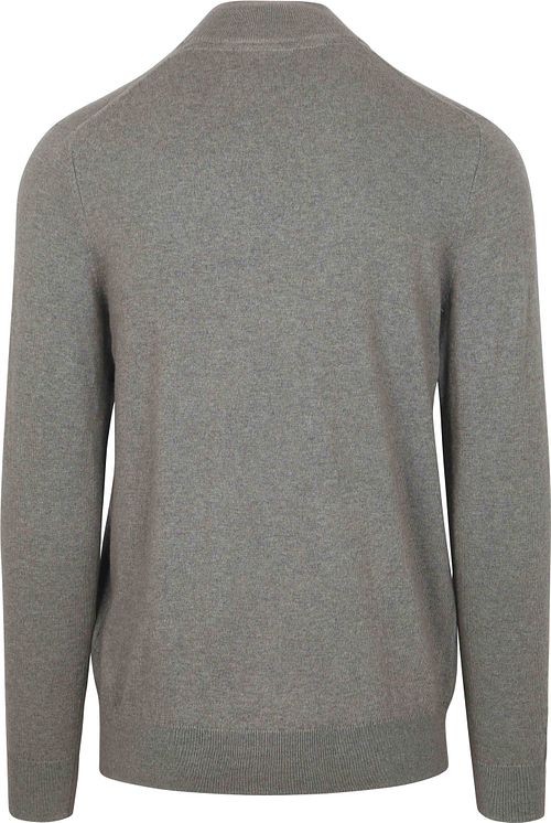 Lyle & Scott Sweter z półzamkiem z wełny merynosów, szary Product / Achterkant