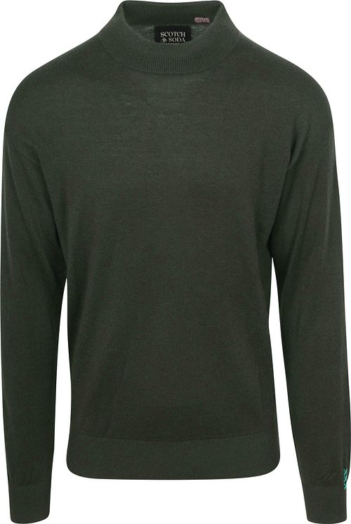 Scotch and Soda Pullover Essential in misto lana verde scuro Product