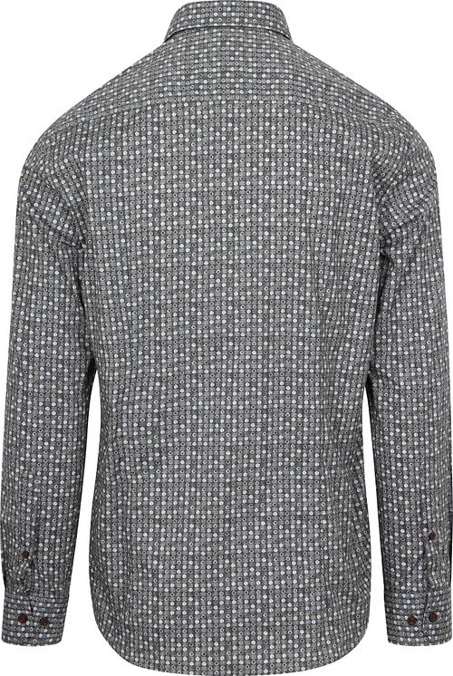 State Of Art Shirt Poplin Dandelion Grey Product / Achterkant