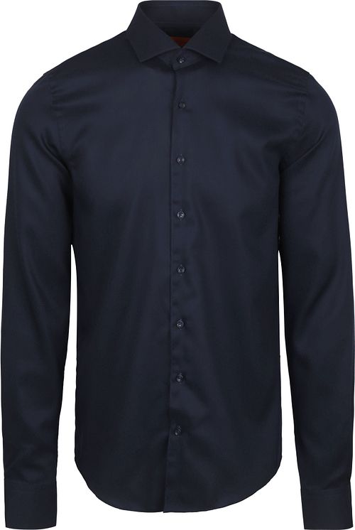 Suitable Camicia twill navy con maniche extra lunghe Product
