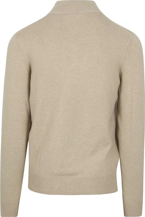 Sweter NZA Half Zip Christopher w melanżu w kolorze piaskowym Product / Achterkant