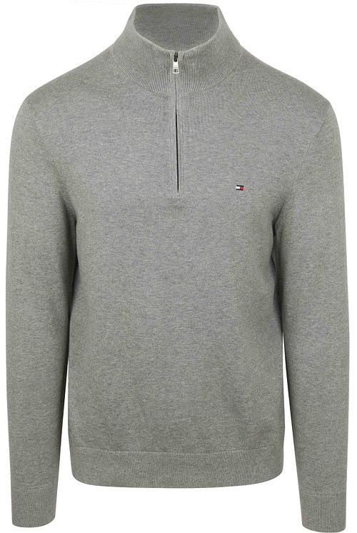 Tommy Hilfiger Halv Zip Tröja Essential Grå Product